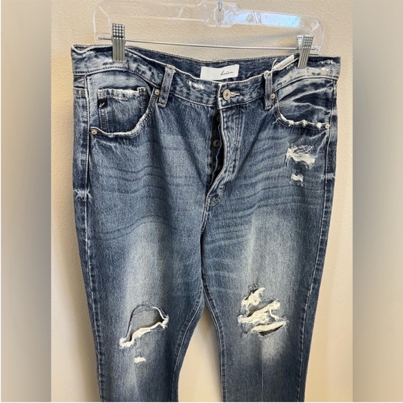 KANCAN High Rise Straight Leg Button Fly Jeans style KC8682M cut 40533 - Picture 6 of 15